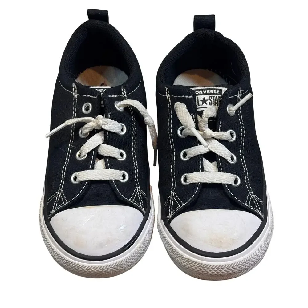 Converse All Star Kids Classic Black and White Sneaker Size 10